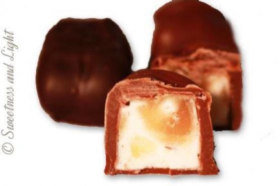 Chocolate Dipped Caramel with Nougat