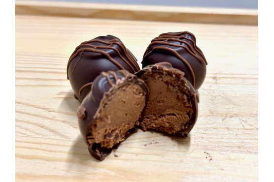 Black and Tan Chocolate Truffles